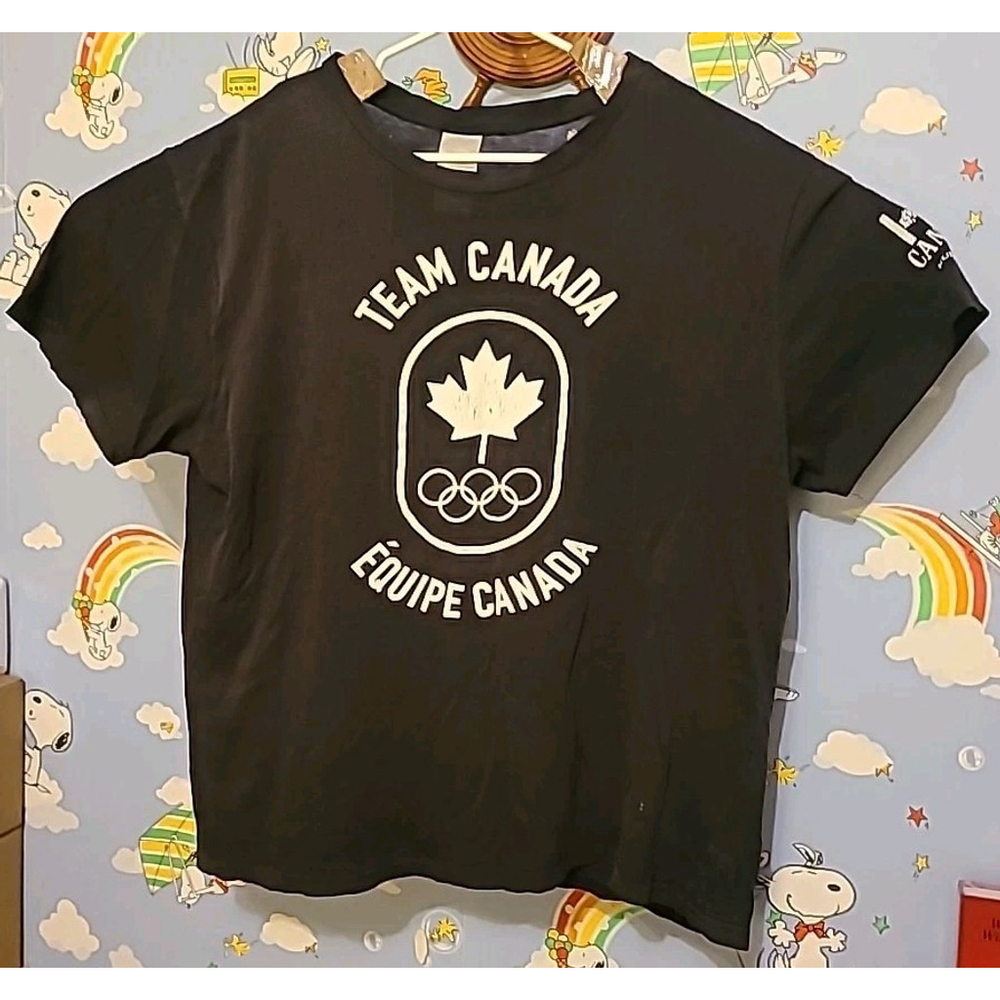 Olympics 2018 Team Canada T-Shirt Pyeongchang Hudson's Bay I Am Canadian Size L